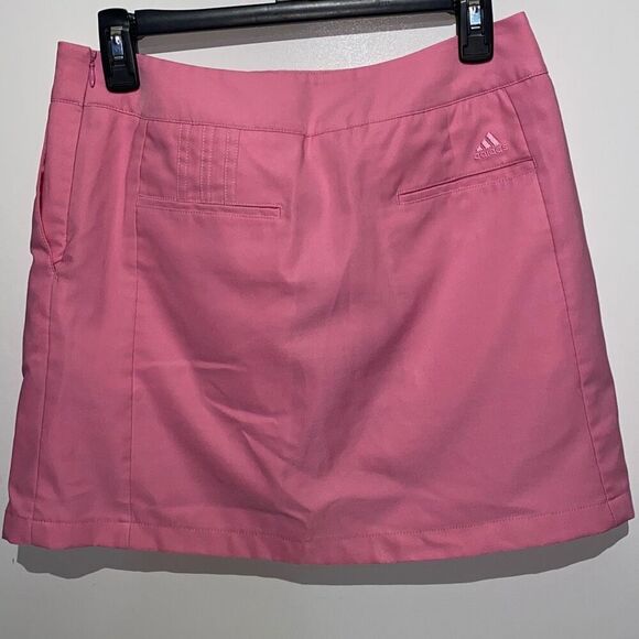 Adidas Women's Pink ClimaCool Stretch Solid Logo Athletic Golf Skort Size 2 - Picture 5 of 12